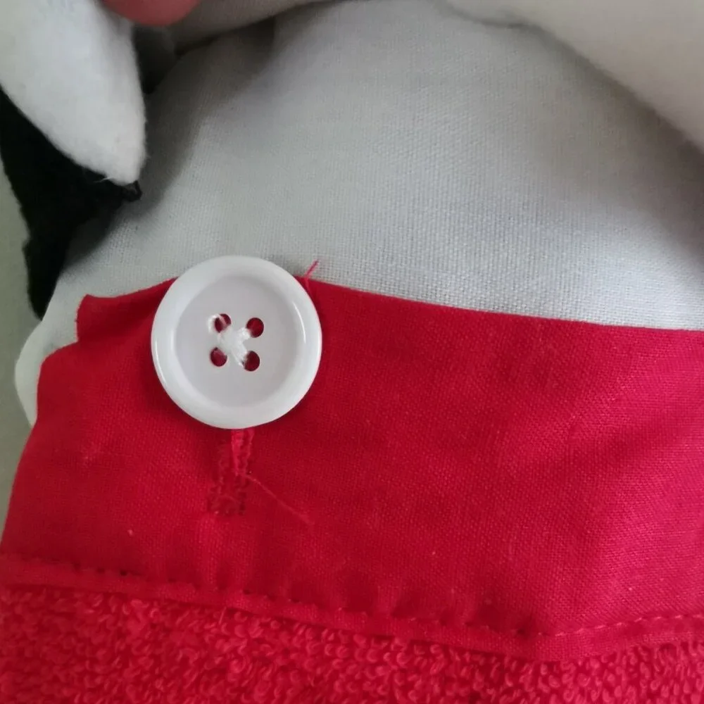 Plush Stuffed‎ Animal Penguin in Santa Hat w/ Hand towel Attachment